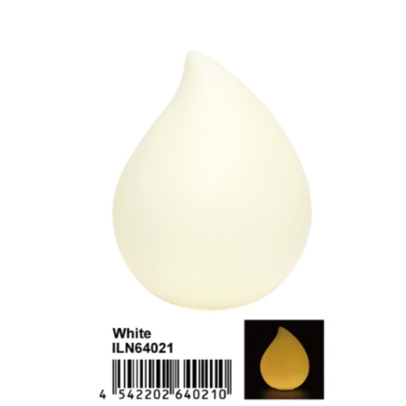 NIB Dreams White Water Drop Shaped Rainbow Gradient Color Changing Bath Light - Picture 2 of 8